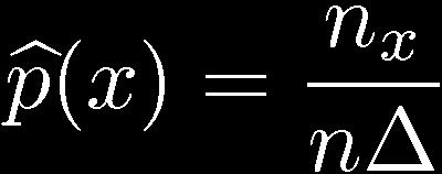 k-nn (Nearest Neighbor) density Histogram Kernel density est estimation Fix D, estimate number of points within D of x (n i