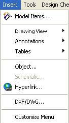 Menus SolidWorks has a context-sensitive menu structure. The menu titles remain the same for all three types of documents, but the menu items change depending on which type of document is active.