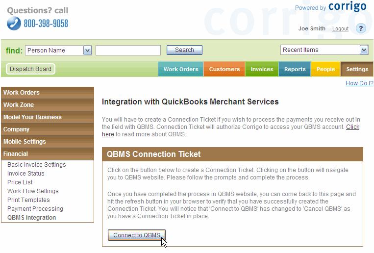Integrating WorkTrack with QBMS Overview WorkTrack Service Management allows techs using mobile devices to process credit cards in the field.