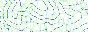 The contour lines were used as breaklines for the triangulation algorithm.