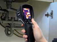 Detect plumbing issues The blockage in this pipe is quickly located using a thermal camera.