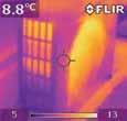0 C Defects in photovoltaic cells are clearly visible on a thermal image.