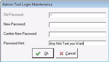 Sage 500 Budgeting and Planning System Management Guide Admin Tool Login Maintenance 1. From the Admin Tool, choose Tools > Change Password. The Admin Tool Login Maintenance form displays. 2.