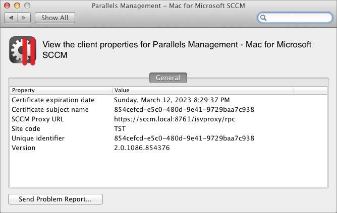 Parallels Management Mac for Microsoft SCCM When you click