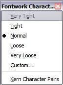 Figure 7: The extended character spacing toolbar Using the Formatting toolbar Now let us go further and customize the Fontwork object with several more attributes. Click on the Fontwork object.