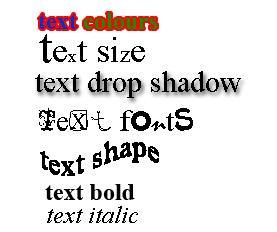 Text can be of any type, a word, a single line, or a paragraph. However to give special effects we need graphics software.