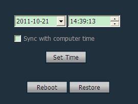 System After choosing time, click the "set time" button, you can change the time Sync with computer time Ticking and clicking set time, then the time of