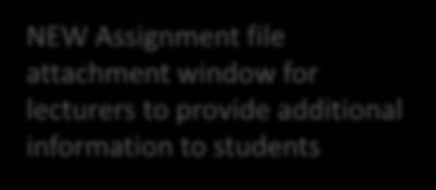 to students by attaching files to assignments NEW Assignment file