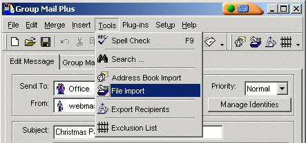 Once you have clicked on the tool menu the File Import wizard will start. For this tutorial you are going to be importing a file.