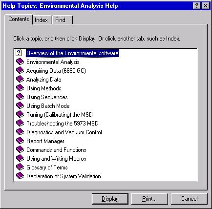 Using Online Help To access the online help, select Contents from the Help menu in any window, or click the Help button on any dialog box.