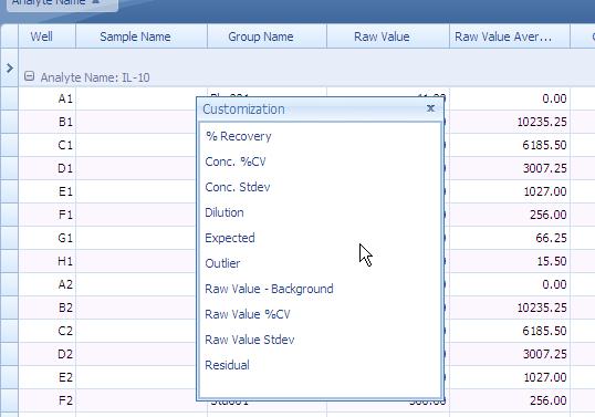 Step3 Drag one of the data types to the column bar in