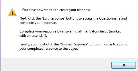 Page 45/56 Click the button Create Response: Read and click OK to the confirmation pop-up.