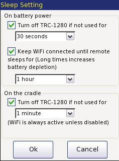 Sleep Settings Wi-Fi and backlighting can be separately adjusted to conserve battery life.