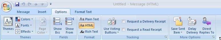 Use Voting Buttons Allows you to request a specific response from each recipient regarding a question or opinion included in the email.