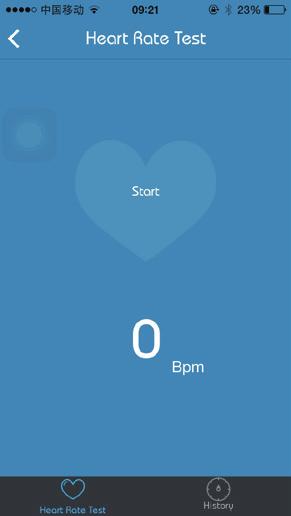 8) Heart Rate Test (1) Press the button twice momentarily in sleep mode, then it turns into heat-rate test mode with the icon.