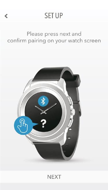 Then, a pairing request will appear on your ZeTime display. Tap on your ZeTime to accept the pairing.