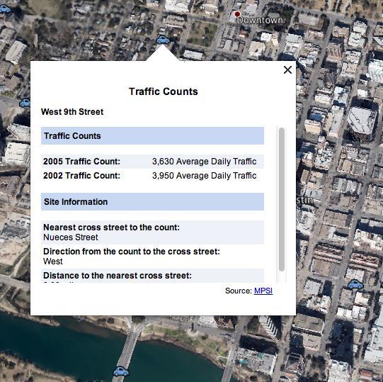 Traffic Counts Google Earth Pro dataset Layers Earth Pro US