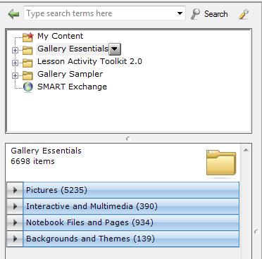 Tabs in the Smart Notebook The Page Sorter allows you to view, re-arrange, clone, rename, and group pages The Gallery contains clip art, backgrounds, multimedia content, notebook files and pages that