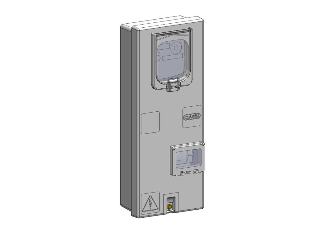 METER WITH KEYPAD OR SPLIT BS FIXING METER CABINET FOR SINGLE PHASE METER + CUT OUTS + CIRCUIT BREAKER VERTIBOX