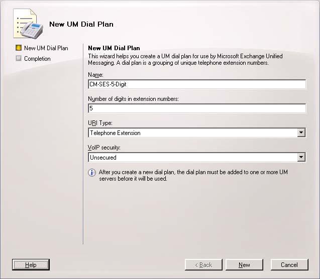 Create a UM Dial Plan. A UM dial plan establishes a link from the telephone extension number of an Exchange 2007 recipient in Active Directory to a UM-enabled mailbox.