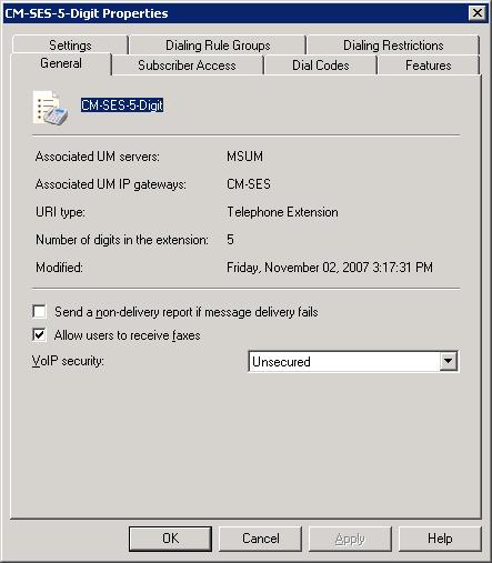 Enable Fax T.38 Support on UM. This section covers the steps to enable Fax support on UM. First, verify that the UM dial plan allows users to receive faxes.