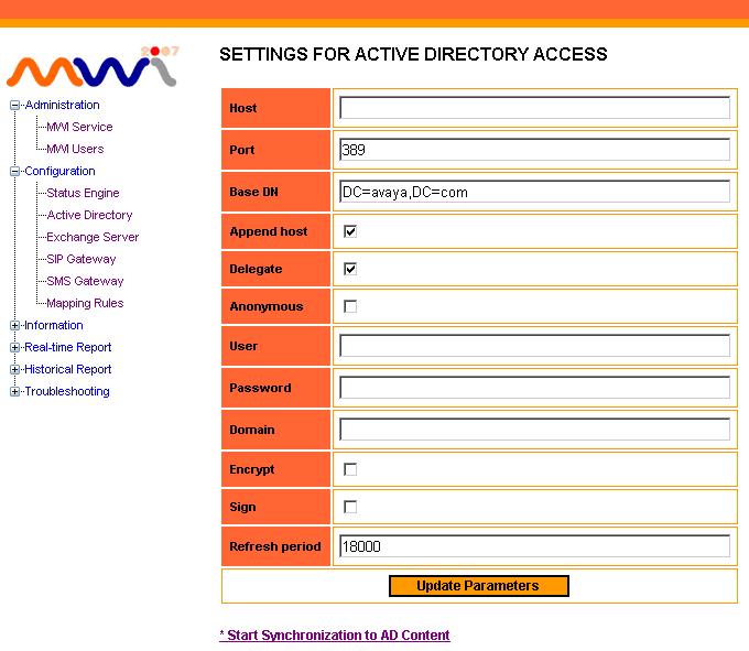 On the left pane, click Active Directory under Configuration.