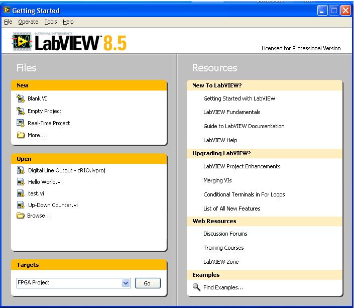 1.3 Labview 8.5 design example LabVIEW is short for Laboratory Virtual Instrumentation Engineering Workbench.