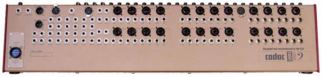 I T S A L L A B O U T T H E M U S I C FEATURES Live1 1642 Live1 2442 Live1 3242 Connector Type REAR PANEL The comprehensive array of connections on the LIVE1, features mic, line inputs and direct