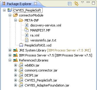 Figure 13: Project Explorer's view in Business Integration perspective This completes import of RAR file to adapter.