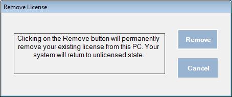 Removing a Software License To remove a software license: 1.