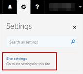 From within your OneDrive for Business account, click the settings icon. 2. From the drop-down, click Site Settings.