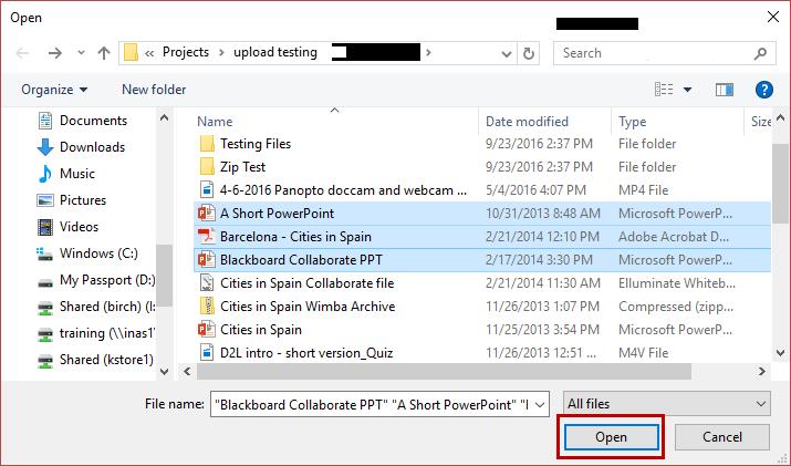 3. The File Explorer will appear. Select a file or folder from your computer, and click Open.