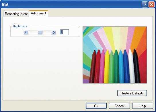 Adjustment (When ICM Selected in Color Management) (Available for DP-C406/C306/C266, DP-C405/C305/C265, DP-C354/C323/C264/C263/C213, DP-C322/C262 only) Click the Detail.