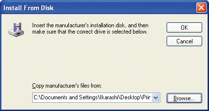 PrinterDriver PCL 32bit (or 64bit) Click Continue