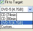 This button is only enabled if a DVD-Video title has been imported. Clicking on the 'Lock Ratio' button will stop the recorder quality of a DVD-Video title being changed automatically.