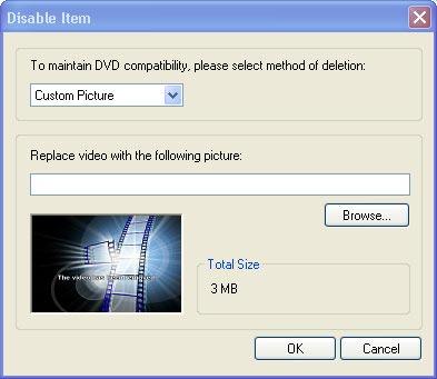 Start Nero Recode 2, import a DVD and highlight the title(s) you do not want to copy. 2. Click on the 'Delete' button to start the dialog to decide what should appear on the recoded DVD instead of the deleted title(s).