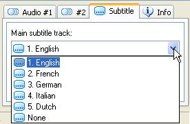 6.2.2 Selecting the subtitle The availability and number of subtitle tracks that the Nero Digital file can hold depends on the selected Nero Digital profile.