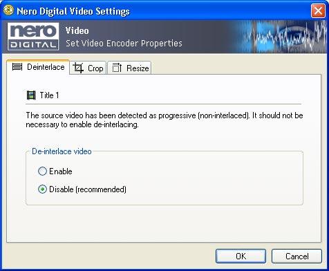 6.3.1 Specifying the video settings Click on the 'Video' button to open the dialog window with the