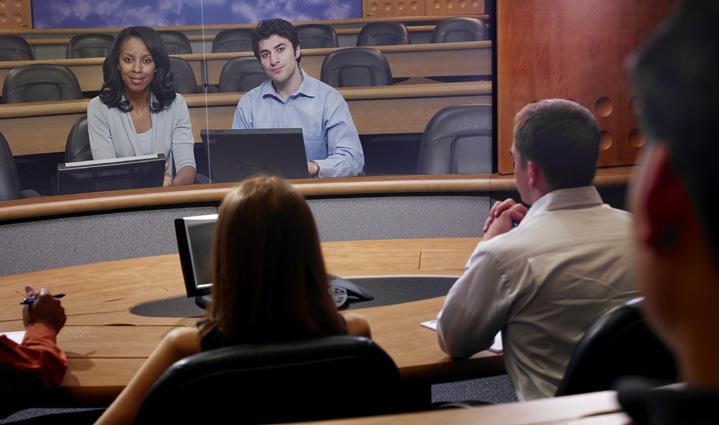Unique visual realism delivered through a cinematic video wall offering true-to-life images while sitting, standing or moving Polycom UltimateHD technology captures every nuance of a conversation,