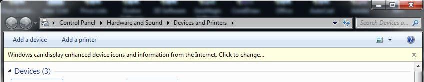 Installing Printer on Another PC Open the Devices and Printers window via the