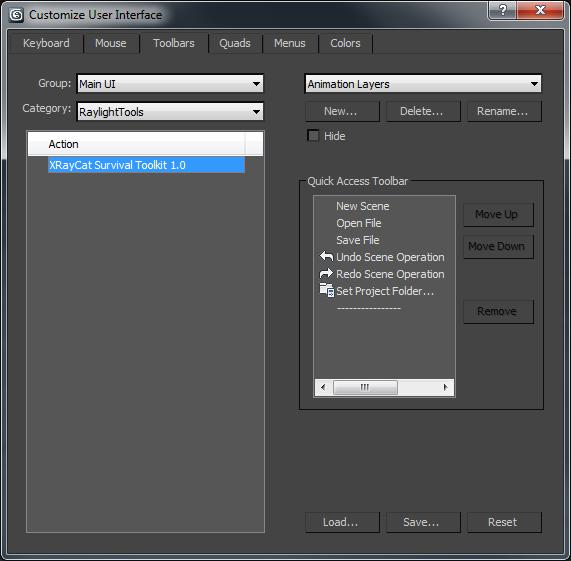 Launching from a toolbar Under the Customize menu, select Customize User Interface. Select the Toolbars tab.