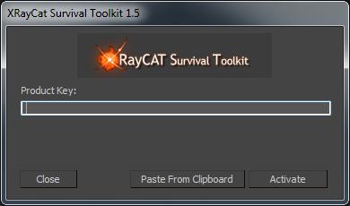 Activation The first time you launch XRayCAT Survival Toolkit 1.