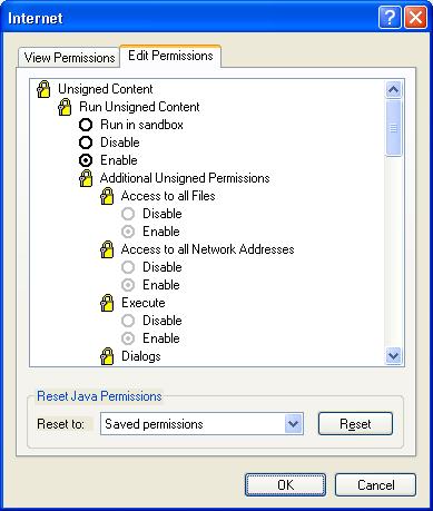 for Java Permissions