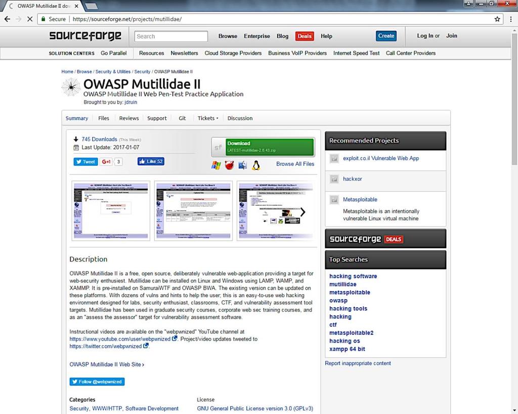 OWASP Mutillidae VMworld 2017 A deliberately vulnerable web application for