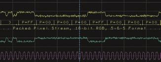With software-based protocol triggering, the oscilloscope takes signals acquired using scope channels and reconstructs protocol frames after each acquisition.