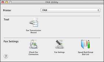 Setting Up Speed/Group Dial Lists Using the Fax Utility - Mac OS X You can set up your speed dial and group dial lists using the FAX Utility.