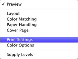 You see these settings: 9. Select the type of paper you loaded as the Media Type setting.