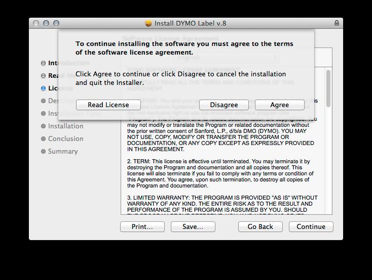 Image 6 After reviewing the Readme file and License Agreement, click Continue and Agree (Image 7).