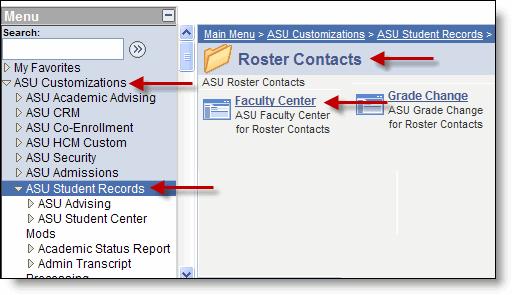 Overview Roster Contacts can access Class, Grade and ASR (Academic Status Report) rosters when they work as a proxy for an instructor.