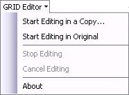 Cancel editing is not available when Start Editing in Original... was chosen.